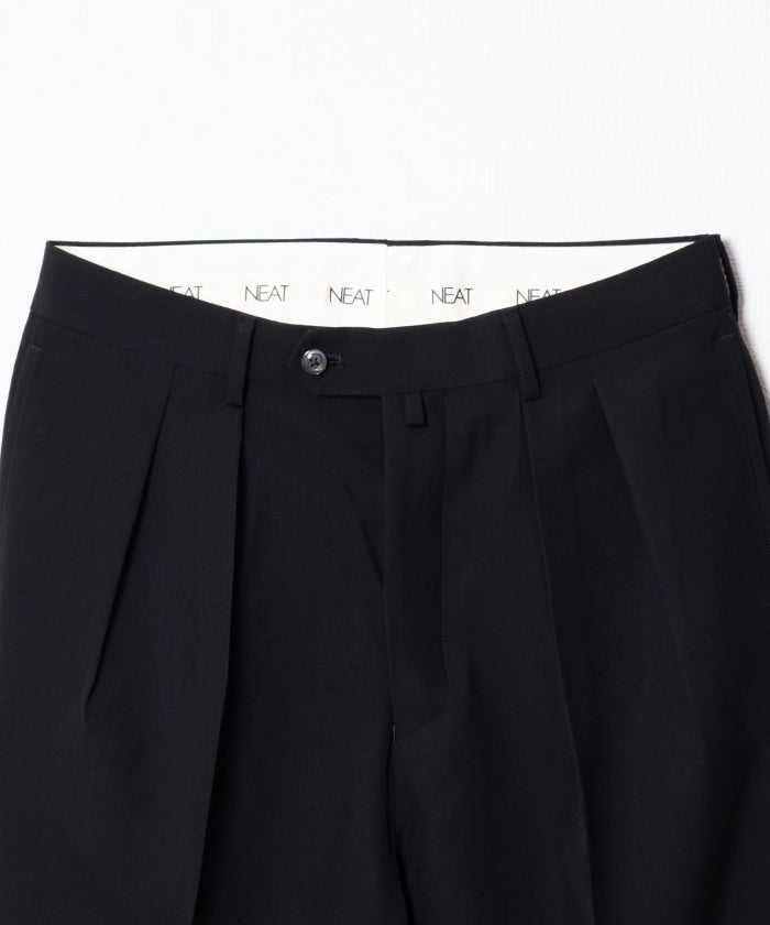 【NEAT】WOOL POPLIN FLARE - BLACK / ニート ウールポプリン フレア ブラック 2026ss 2026春夏 正規取扱店 神奈川 鎌倉 アルザック鎌倉 オンラインショップ 通販