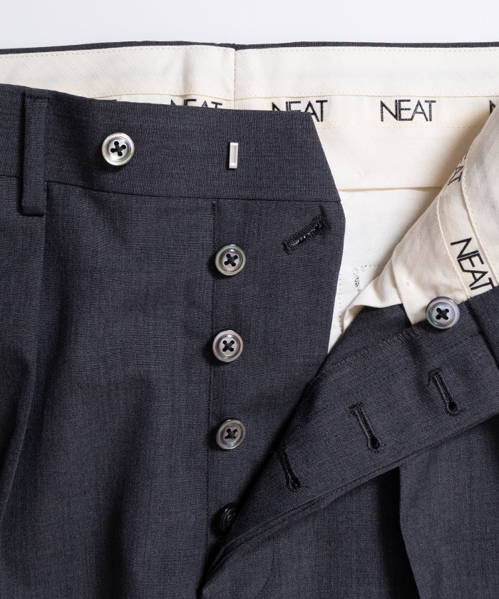 【NEAT】WOOL POPLIN FLARE - GRAY / ニート ウールポプリン フレア グレー 2026ss 2026春夏 正規取扱店 神奈川 鎌倉 アルザック鎌倉 オンラインショップ 通販