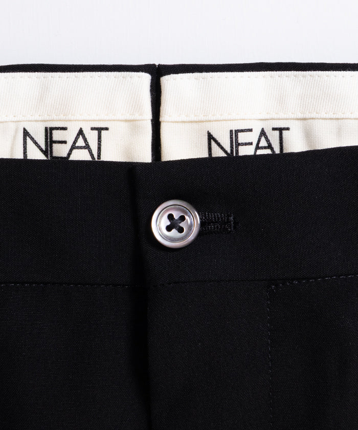 NEAT】WOOL POPLIN NEAT CHINO - BLACK / ニート ウールポプリン