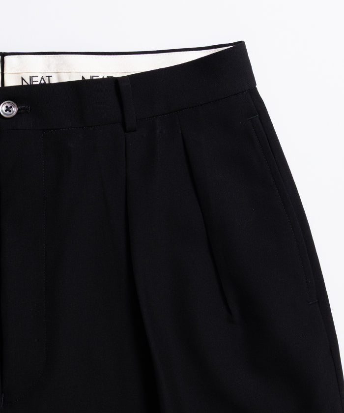 【NEAT】WOOL POPLIN NEAT CHINO - BLACK / ニート ウールポプリン ニートチノ ブラック 2026ss 2026春夏 正規取扱店 神奈川 鎌倉 アルザック鎌倉 オンラインショップ 通販