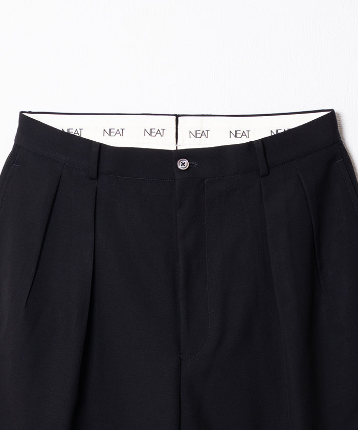 NEAT】WOOL POPLIN NEAT CHINO - BLACK / ニート ウールポプリン
