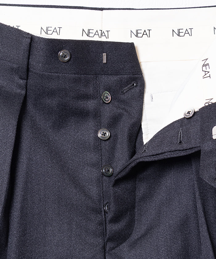 【NEAT】WOOL TRICOTINE WIDE - GRAY / ニート ウール トリコチン ワイド グレー 2025AW 2025秋冬 正規取扱店 神奈川 鎌倉 オンラインショップ 通販