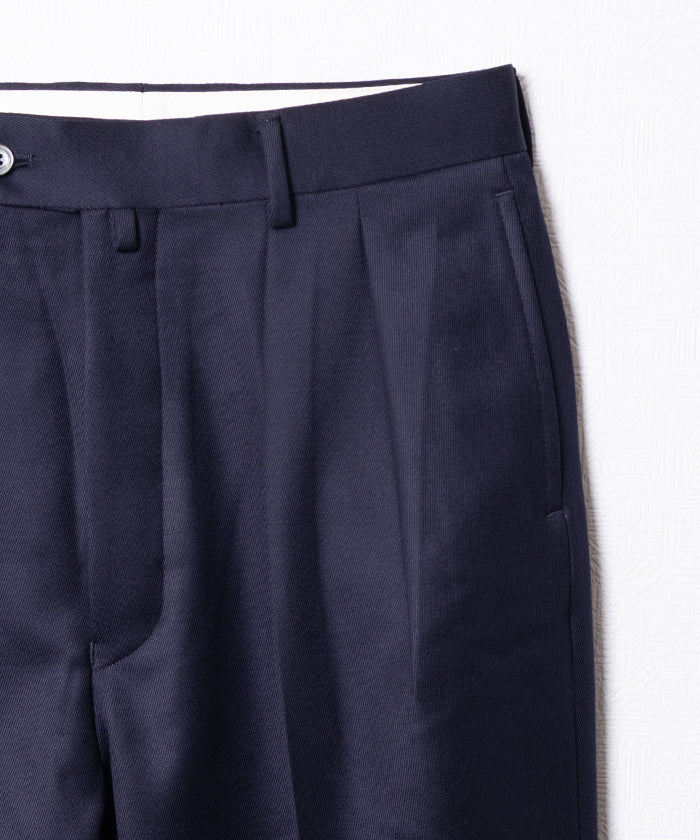 【NEAT】WOOL TRICOTINE WIDE - NAVY / ニート ウール トリコチン ワイド 2025AW 2025秋冬 正規取扱店 神奈川 鎌倉 オンラインショップ 通販