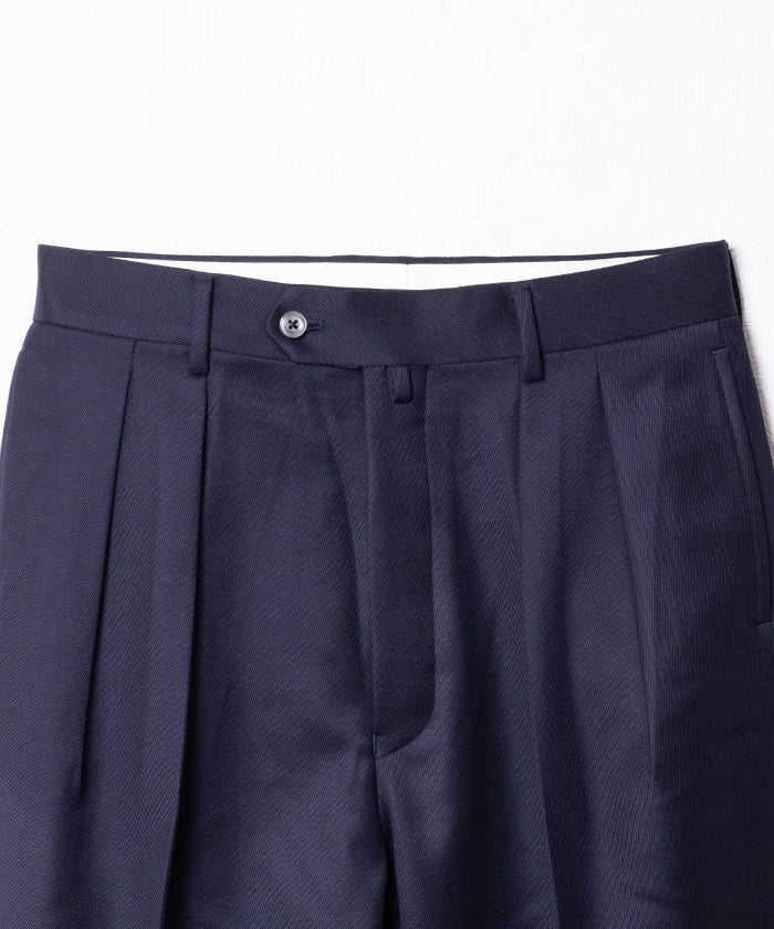 【NEAT】WOOL TRICOTINE WIDE - NAVY / ニート ウール トリコチン ワイド 2025AW 2025秋冬 正規取扱店 神奈川 鎌倉 オンラインショップ 通販
