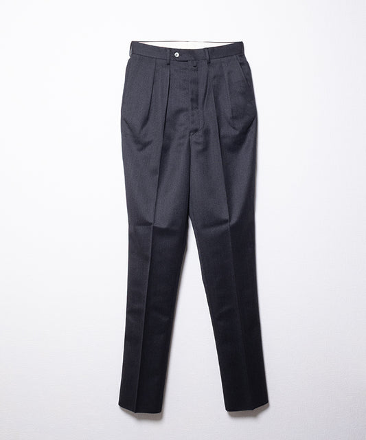 WOOL TRICOTINE WIDE TAPERED - GRAY