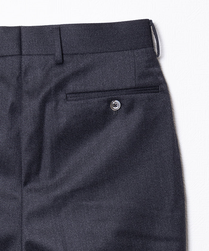 WOOL TRICOTINE WIDE TAPERED - GRAY