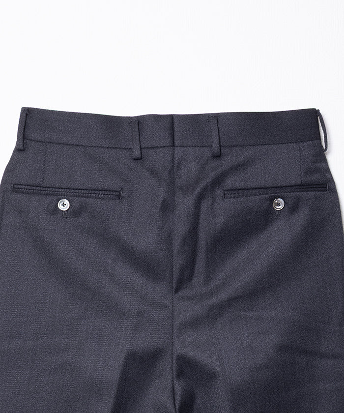 WOOL TRICOTINE WIDE TAPERED - GRAY