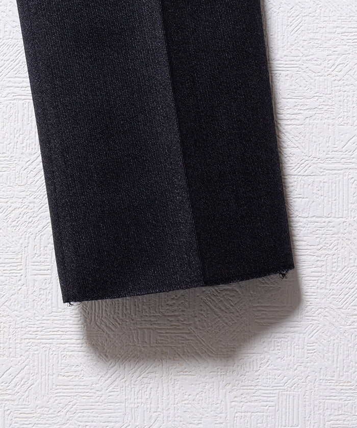WOOL TRICOTINE WIDE TAPERED - GRAY