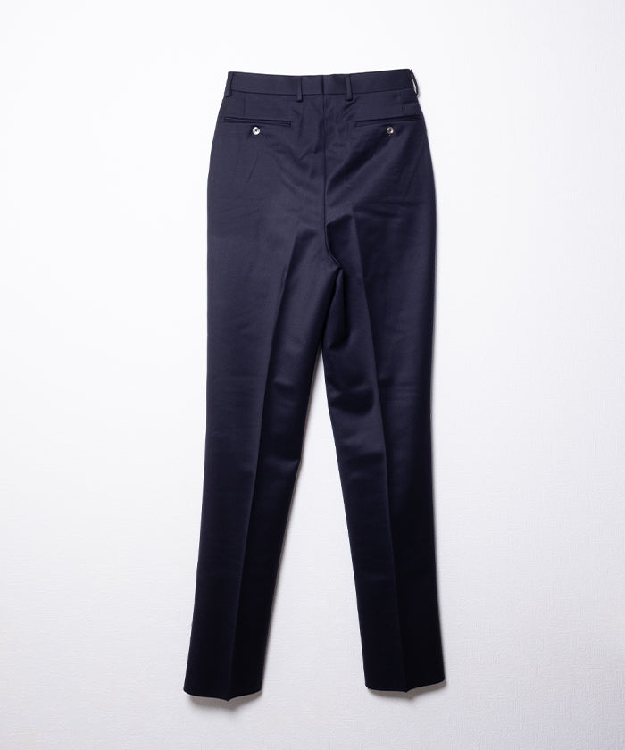 WOOL TRICOTINE WIDE TAPERED - NAVY