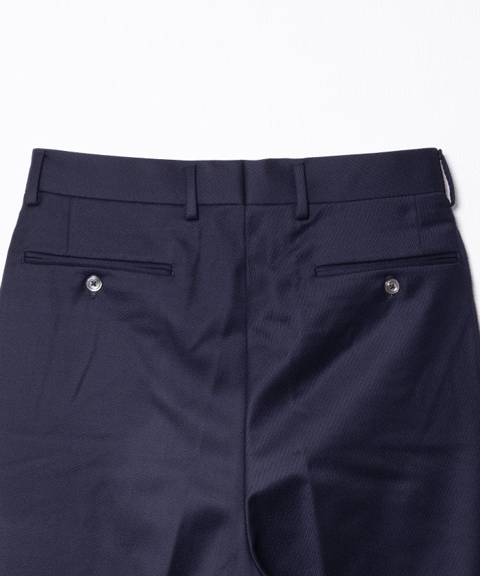 WOOL TRICOTINE WIDE TAPERED - NAVY