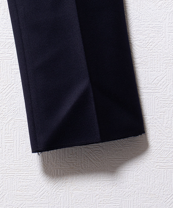 WOOL TRICOTINE WIDE TAPERED - NAVY