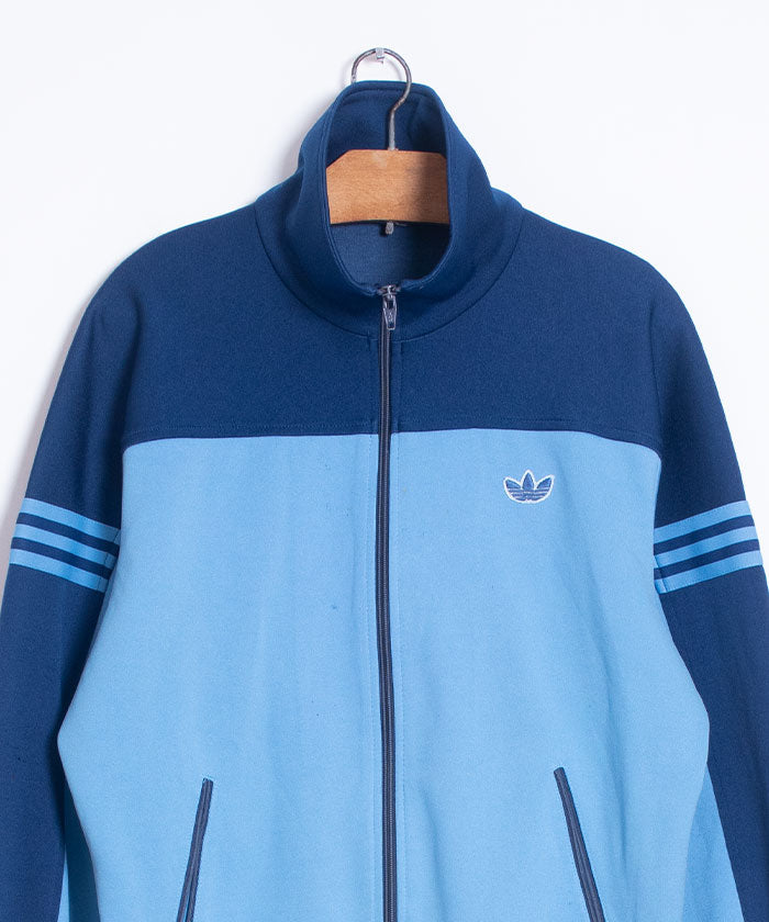 1980's Adidas TRACK JACKET SKY BLUE MADE BY DESCENTE / ビンテージ アディダス トラックジャケット デサント社製 西ドイツ