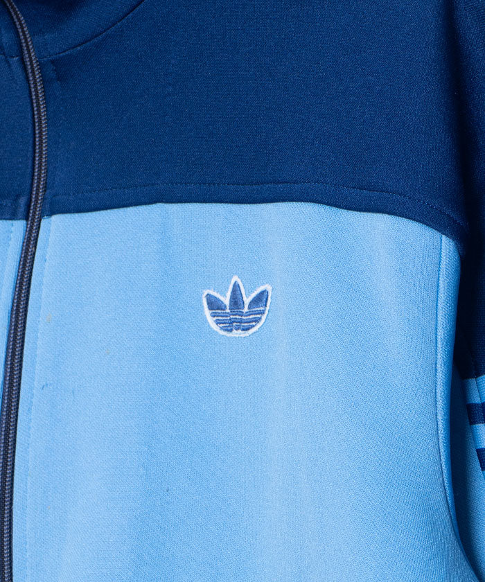 1980's Adidas TRACK JACKET SKY BLUE MADE BY DESCENTE / ヴィンテージ アディダス トラックジャケット デサント社製 西ドイツ