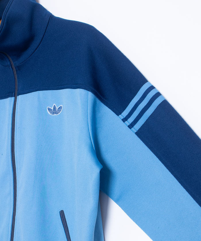 1980's Adidas TRACK JACKET SKY BLUE MADE BY DESCENTE / ヴィンテージ アディダス ジャージ デサント社製 西ドイツ