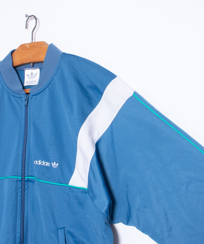 1980's Adidas TRACK JACKET LIGHT BLUE MADE IN USA / ヴィンテージ アディダス トラックジャケット アメリカ製