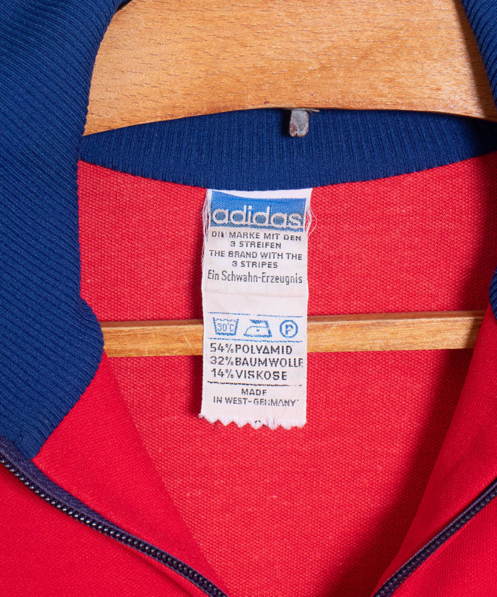 1970's Adidas TRACK JACKET RED MADE IN WEST GERMANY / ヴィンテージアディダス トラックジャケット 西ドイツ製