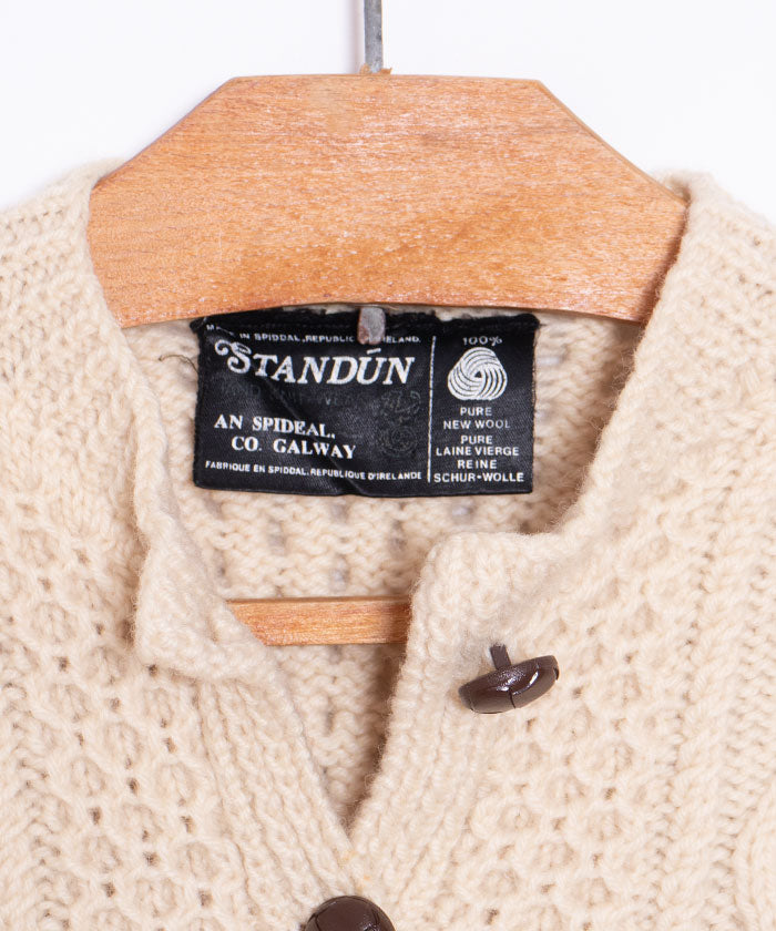 VINTAGE STANDUN ARAN KNIT CARDIGAN