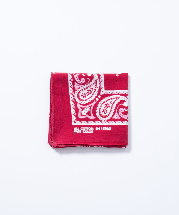 1960’s USA BANDANA RN13962 - TWO TONE RED AND PINK / アメリカ製 ツートーン バンダナ ヴィンテージ