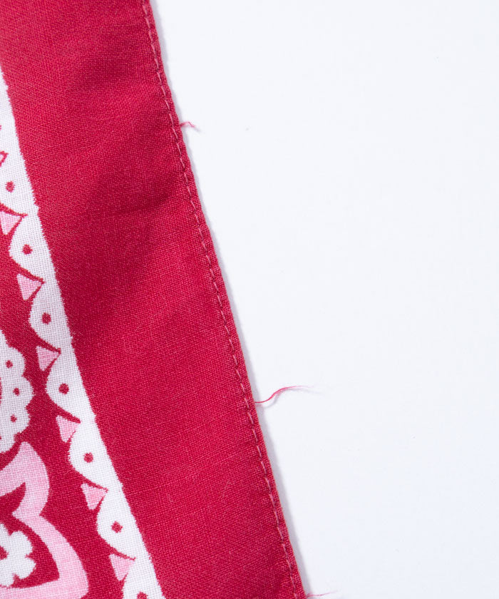 1960’s USA BANDANA RN13962 - TWO TONE RED AND PINK / アメリカ製 ツートーン バンダナ ヴィンテージ