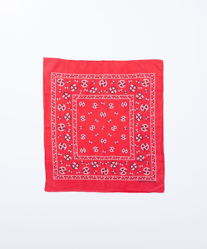 1960’s USA BANDANA RN14193 - RED 2 / アメリカ製 ヴィンテージバンダナ