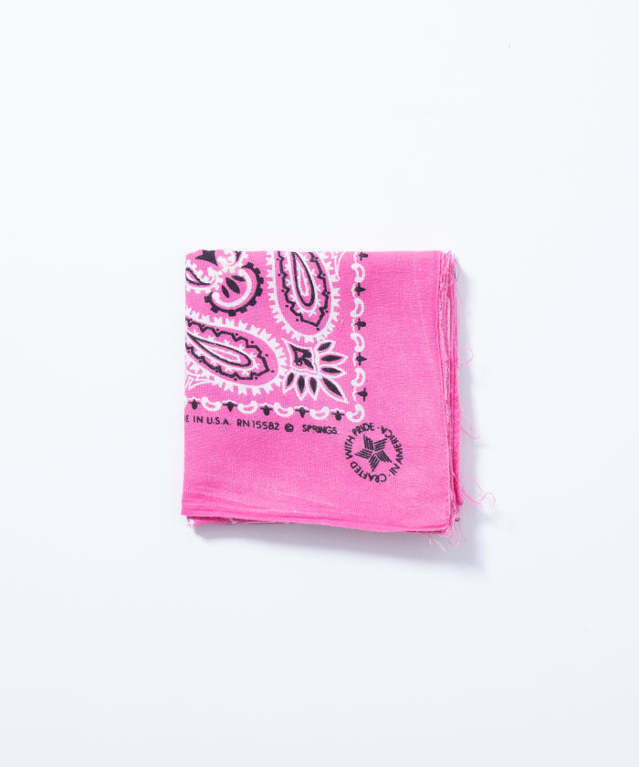 1980’s USA BANDANA RN15582 - PINK / アメリカ製 バンダナ ピンク