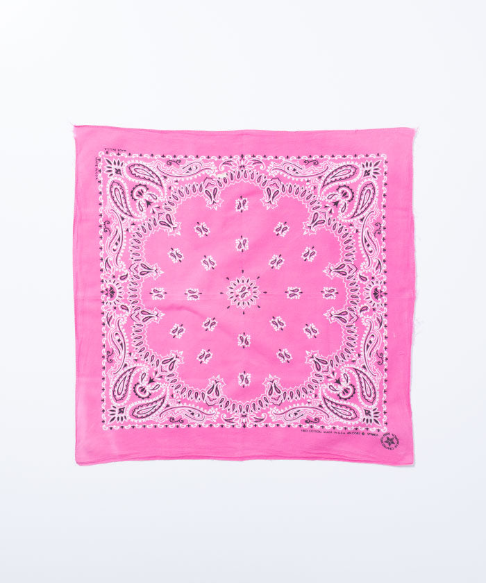 1980’s USA BANDANA RN15582 - PINK / アメリカ製 バンダナ