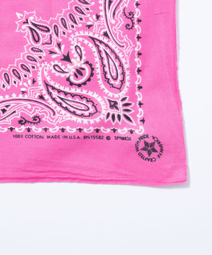 1980’s USA BANDANA RN15582 - PINK / アメリカ製 バンダナ