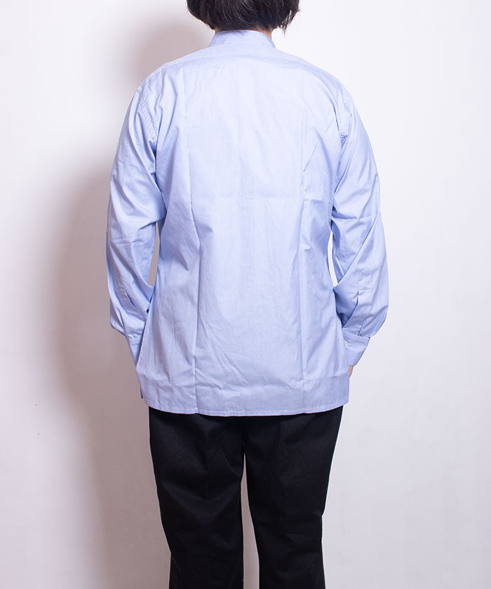 【ANATOMICA】BAND COLLAR  SHIRT END ON END - BLUE / アナトミカ バンドカラーシャツ エンドオンエンド