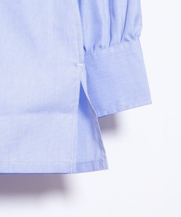 【ANATOMICA】BAND COLLAR  SHIRT END ON END - BLUE / アナトミカ バンドカラーシャツ エンドオンエンド