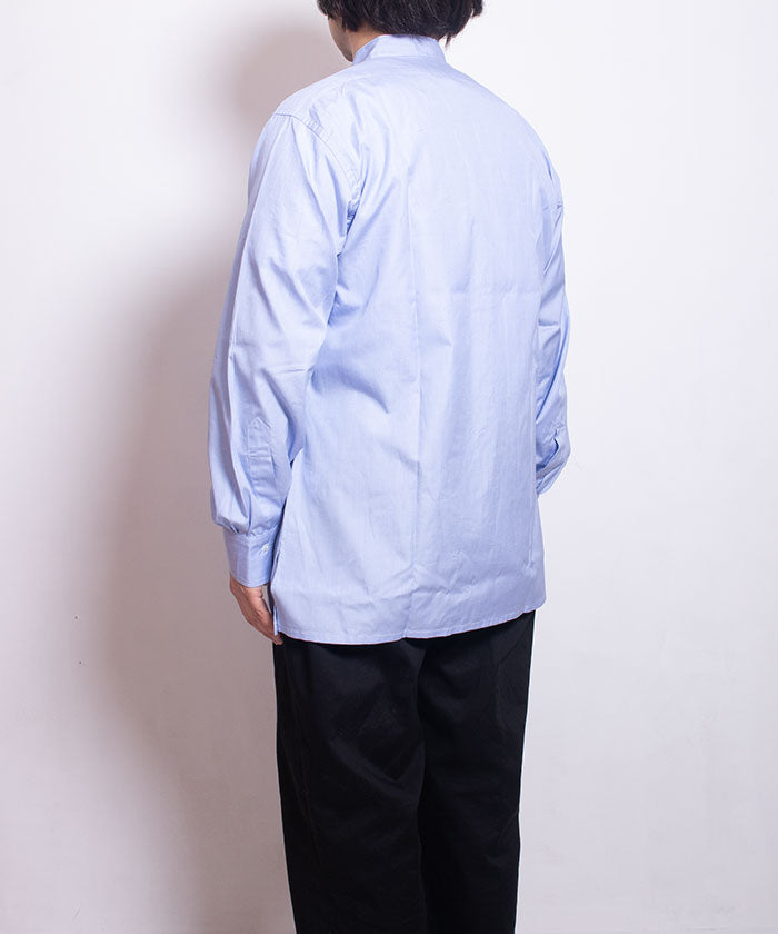 【ANATOMICA】BAND COLLAR  SHIRT END ON END - BLUE / アナトミカ バンドカラーシャツ エンドオンエンド