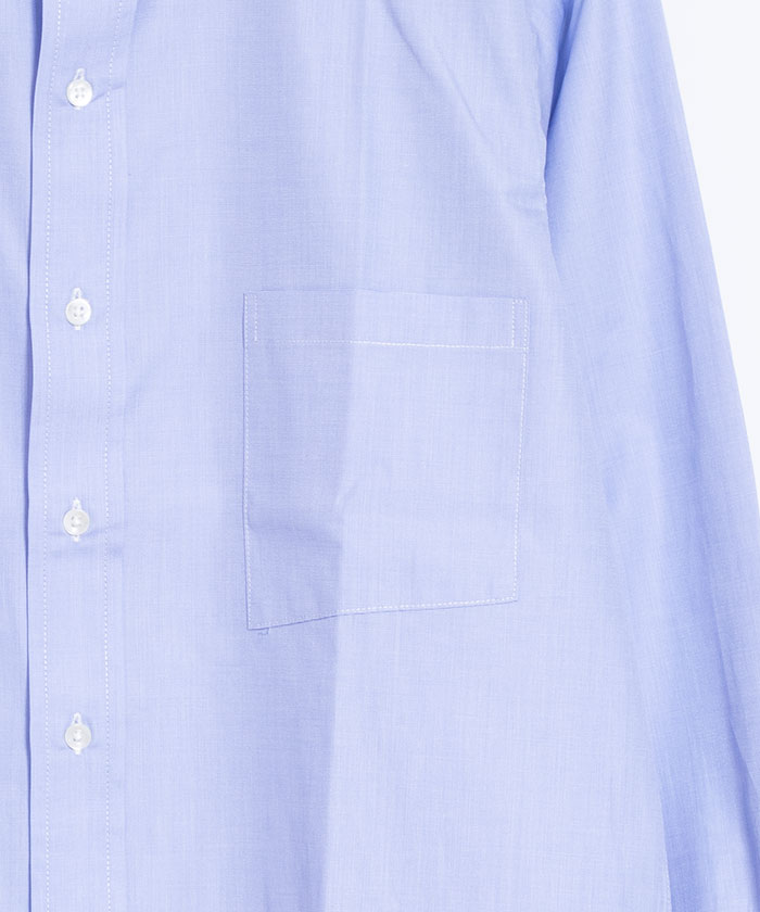 【ANATOMICA】BAND COLLAR  SHIRT END ON END - BLUE / アナトミカ バンドカラーシャツ エンドオンエンド