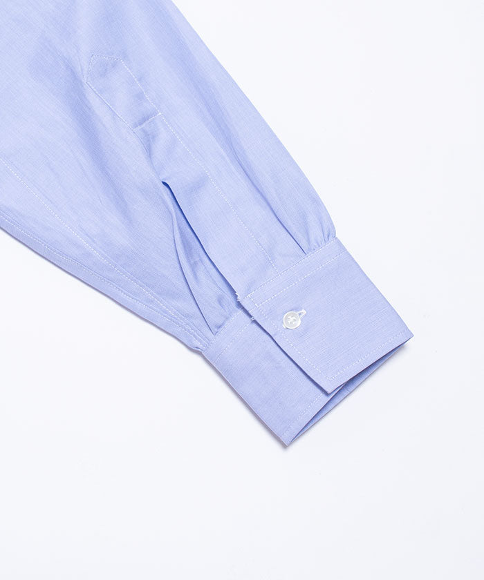 【ANATOMICA】BAND COLLAR  SHIRT END ON END - BLUE / アナトミカ バンドカラーシャツ エンドオンエンド