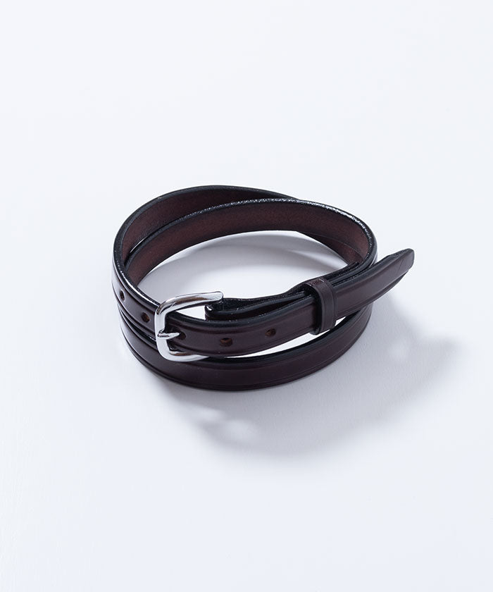 【TORY LEATHER】BRIDLE LEATHER BELT 3/4 INCH - BLACK / トリーレザー ブライドル レザーベルト アメリカ製