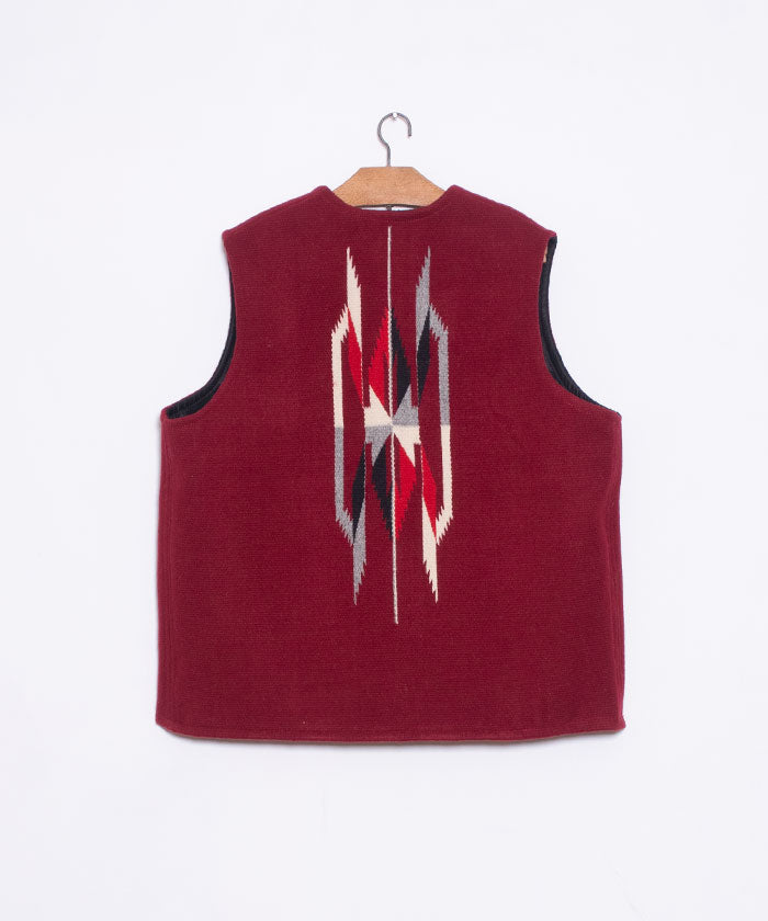 【CENTINELA】CENTINELA CHIMAYO VEST - BURGUNDY / センチネラ チマヨベスト バーガンディー 42サイズ