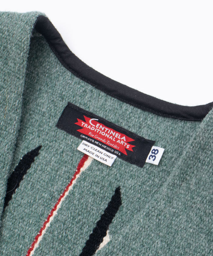 【CENTINELA】CENTINELA CHIMAYO VEST - GREEN HEATHER / センチネラ チマヨベスト グリーンヘザー38サイズ