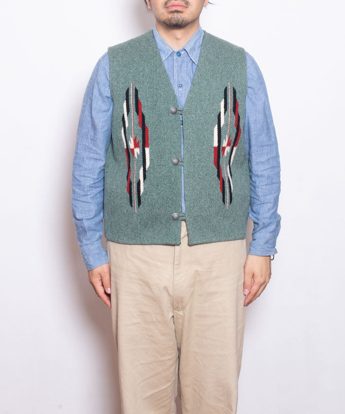 【CENTINELA】CENTINELA CHIMAYO VEST - GREEN HEATHER / センチネラ チマヨベスト グリーンヘザー38サイズ