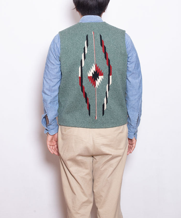 【CENTINELA】CENTINELA CHIMAYO VEST - GREEN HEATHER / センチネラ チマヨベスト グリーンヘザー38サイズ