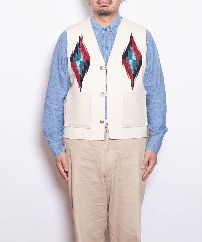 【CENTINELA】CENTINELA CHIMAYO VEST - NATURAL / センチネラ チマヨベスト ナチュラル 38サイズ