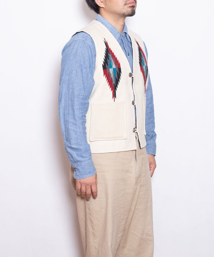 【CENTINELA】CENTINELA CHIMAYO VEST - NATURAL / センチネラ チマヨベスト ナチュラル 38サイズ