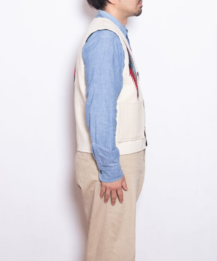 【CENTINELA】CENTINELA CHIMAYO VEST - NATURAL / センチネラ チマヨベスト ナチュラル 38サイズ