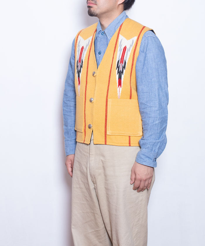 CENTINELA CHIMAYO VEST - YELLOW / センチネラ チマヨベスト イエロー 38サイズ