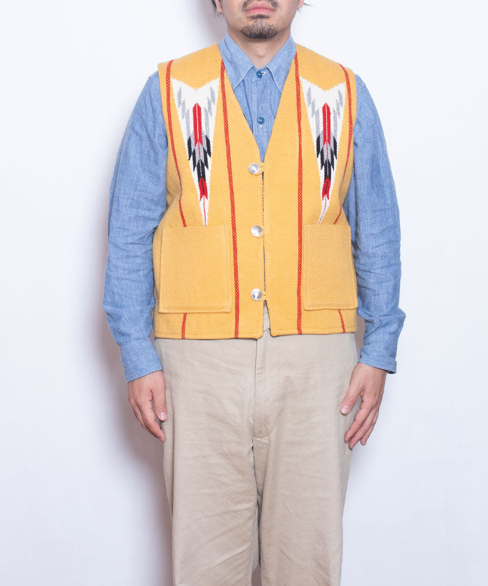 CENTINELA CHIMAYO VEST - YELLOW / センチネラ チマヨベスト イエロー 38サイズ