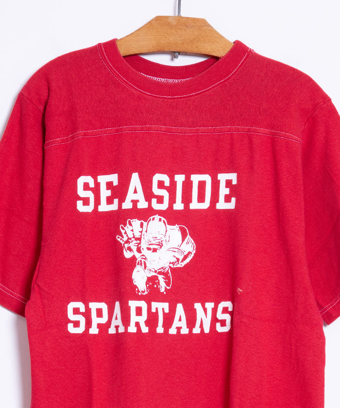 1970's CHAMPION FOOTBALL TEE SEASIDE SPARTANS / ビンテージ チャンピオン フットボールTシャツ バータグ アメリカ製