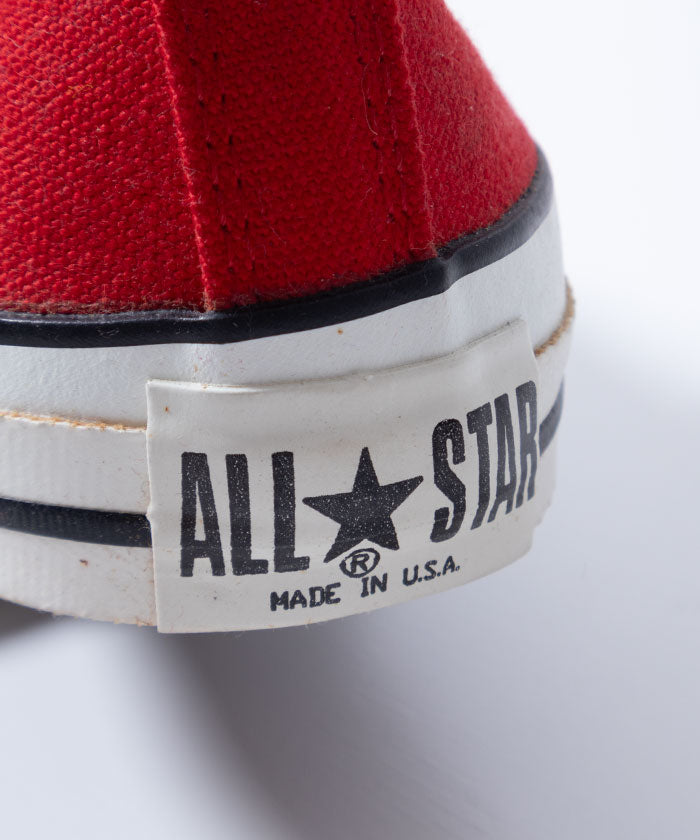 1990’s CONVERSE ALLSTAR LOWCUT SNEAKER DEADSTOCK - RED / アメリカ製 コンバース オールスター ローカットスニーカー デッドストック 赤 8H