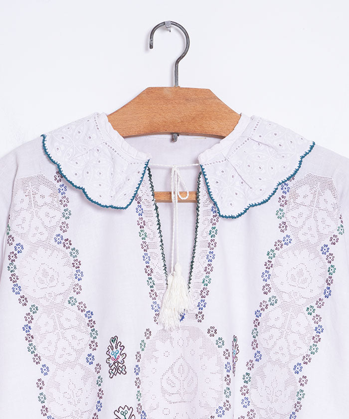 VINTAGE CROATIAN EMBROIDERY BLOUSE / クロアチアン 刺繍 ブラウス ヴィンテージ アンティーク フォークロア