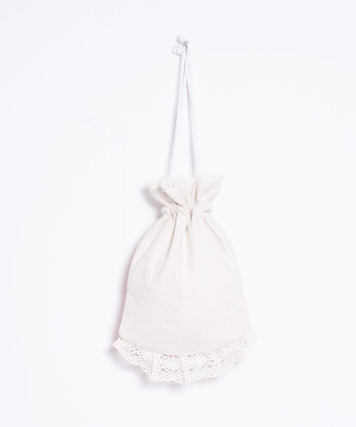 ANTIQUE EMBROIDERY DRAWSTRING BAG / アンティーク トランシルヴァニア刺繍 巾着バッグ