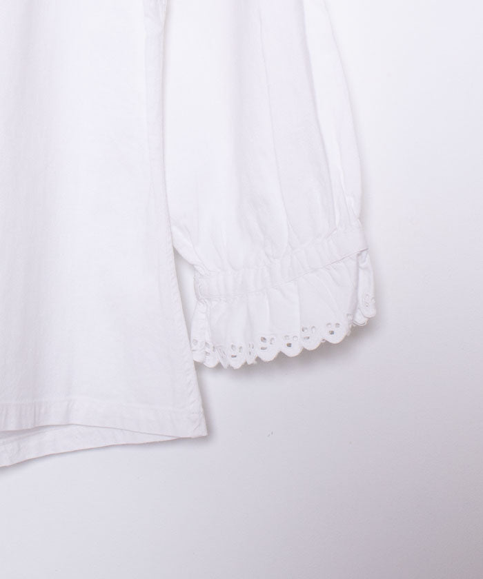 FRENCH ANTIQUE EDWARDIAN RUFFLE BLOUSE - A'r139 Kamakura