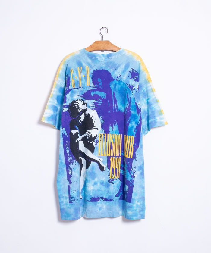 1990’s GUNS N' ROSES  TEE USE YOUR ILLUSION TOUR / ガンズアンドローゼス 1991 ツアーTシャツ ヴィンテージ バンドTシャツ タイダイ