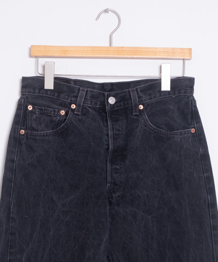 Denim negro 501 de Levi de 1990 en EE. UU. -W32 L34