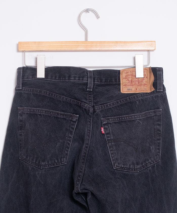 Denim negro 501 de Levi de 1990 en EE. UU. -W32 L34